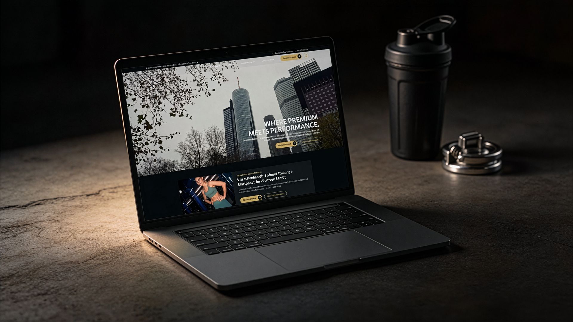 Laptop mit Website-Vorschau