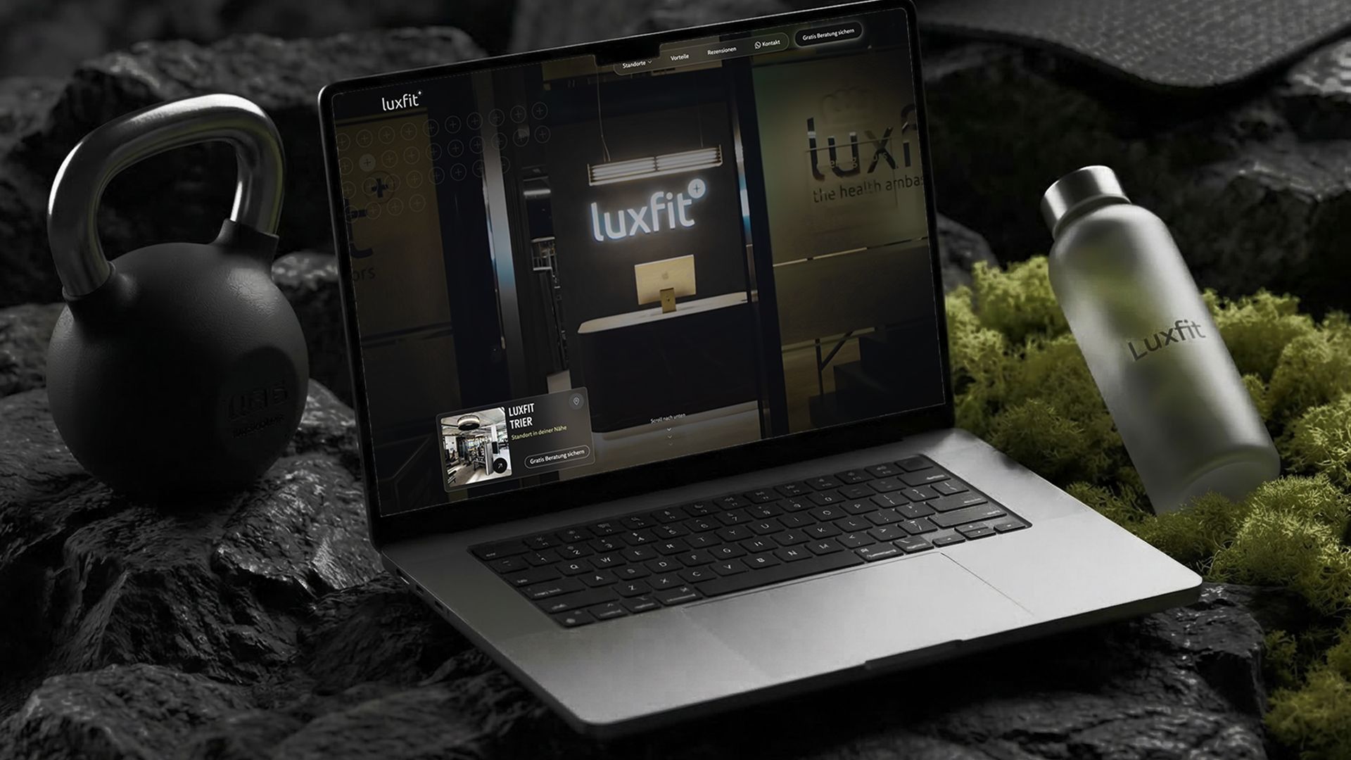 Laptop mit Website-Vorschau