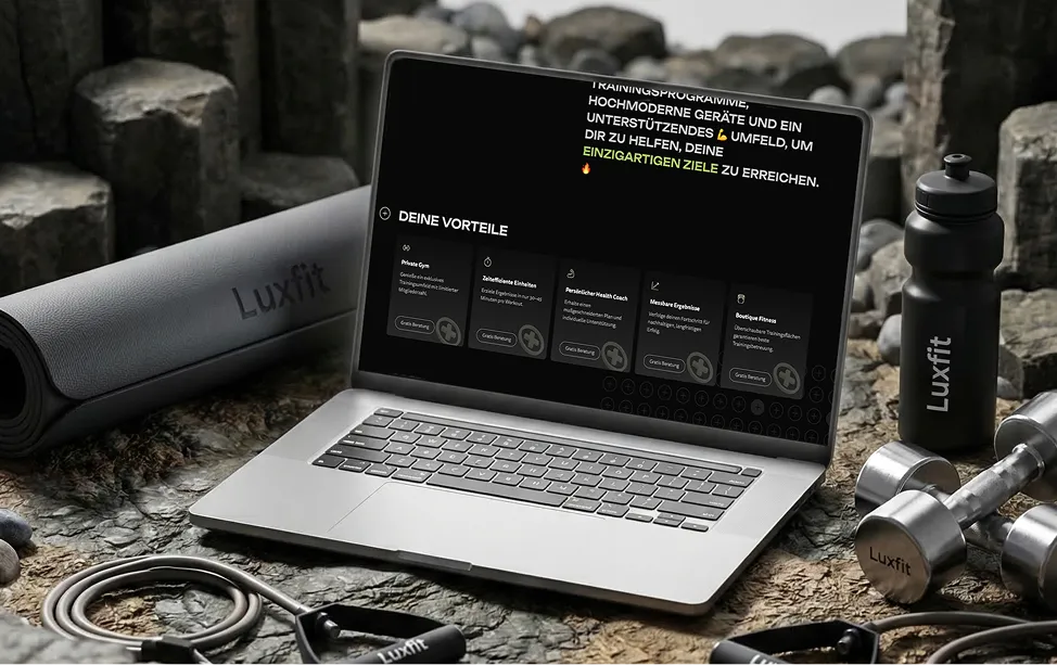 Luxfit website impression 1