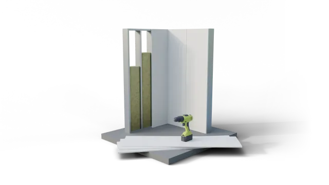 3D rendering of a house entrance with a door and window