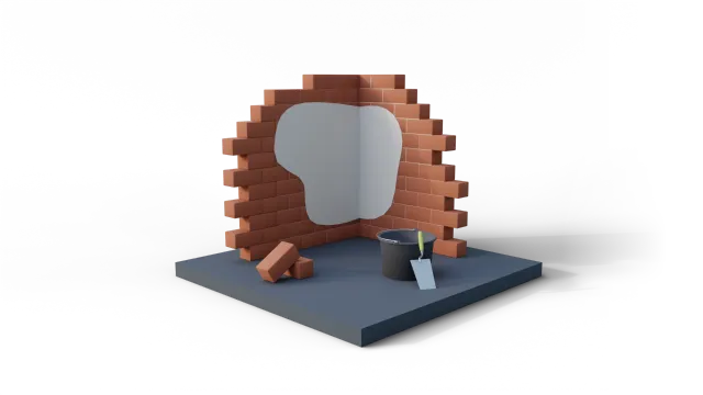 3D rendering of a garage door